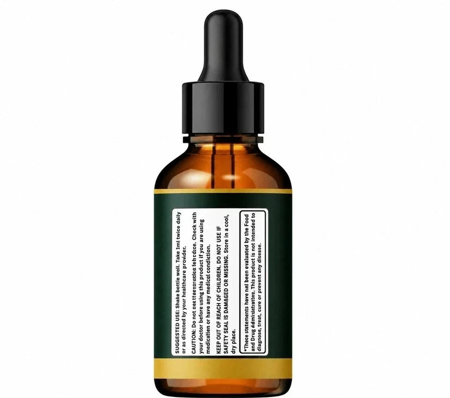 GlycoBarrier suggested use, caution and storage text on the side of the bottle