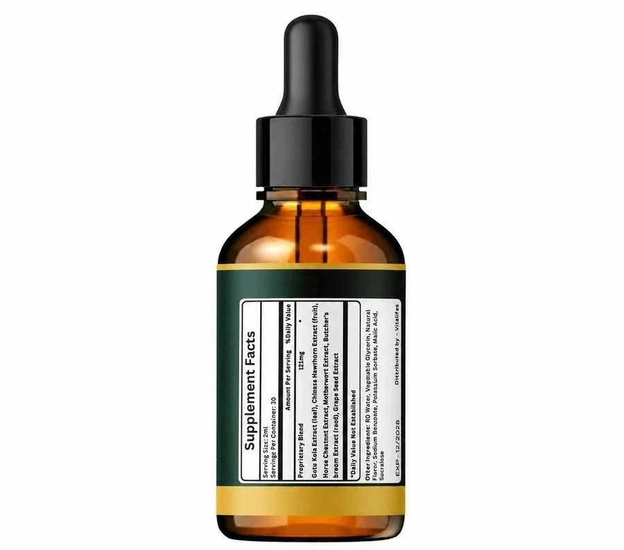 GlycoBarrier Supplement Facts panel on the back of the bottle